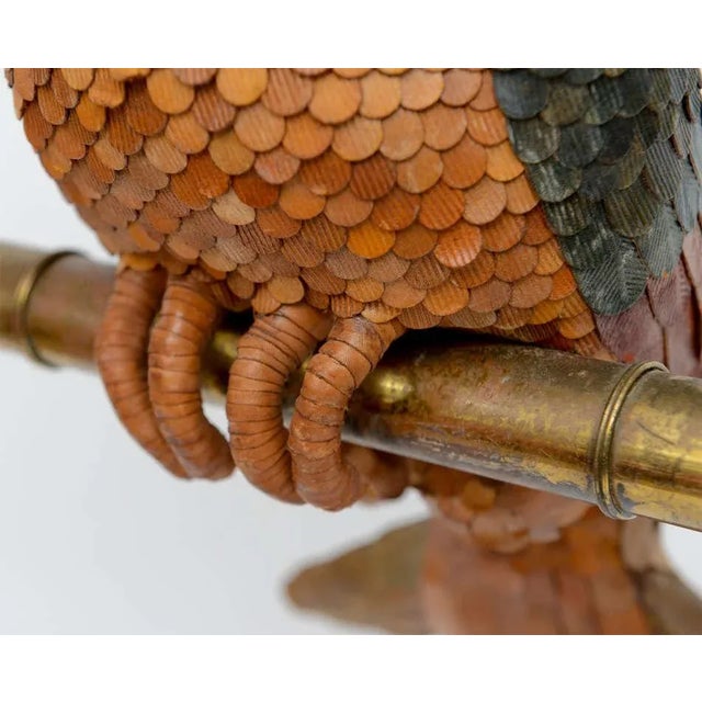 Vintage Leather Parrot by Federico For Sale In Miami - Image 6 of 10