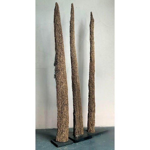 Vintage Boho Trio of Totem Posts For Sale In West Palm - Image 6 of 9