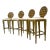 Set of 4 Decorated Memphis Style Bar Stools New Upholstery For Sale