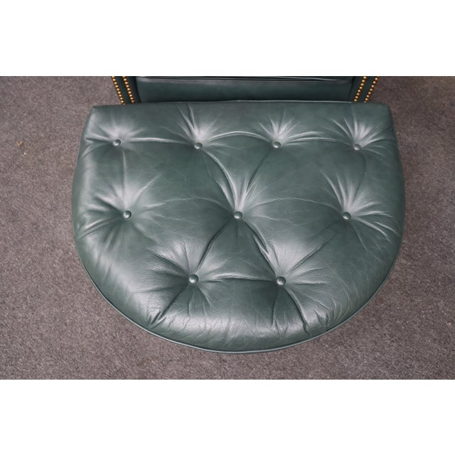 Hancock & Moore Hancock & Moore Tufted Leather Chair and Ottoman For Sale - Image 4 of 18