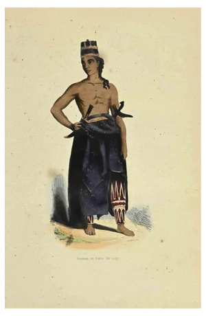 Auguste Wahlen, Javanais en Habit de Cour, Lithograph, 1844