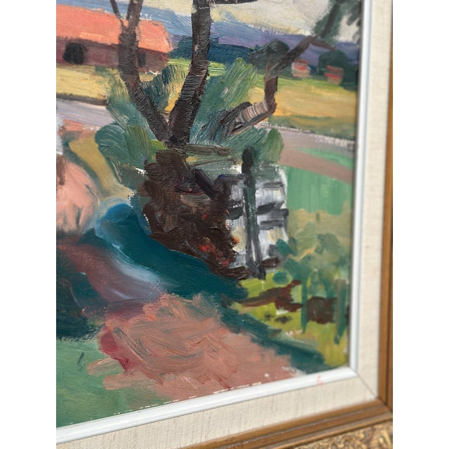 Oskar Person, On Bicycle, 1960s, Oil on Panel, Framed For Sale - Image 11 of 17
