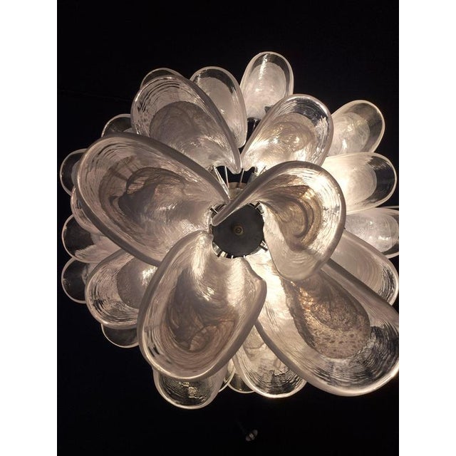 Gold Murano Glass Petal Chandelier, Italy, 1970s For Sale - Image 8 of 13