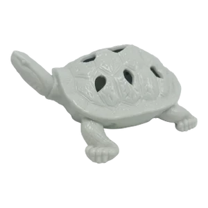 Vintage White Ceramic Turtle