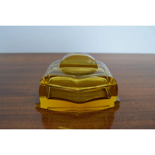 Made in Czechoslovakia Made of Art Glass Chipped glass(see foto) Original condition.