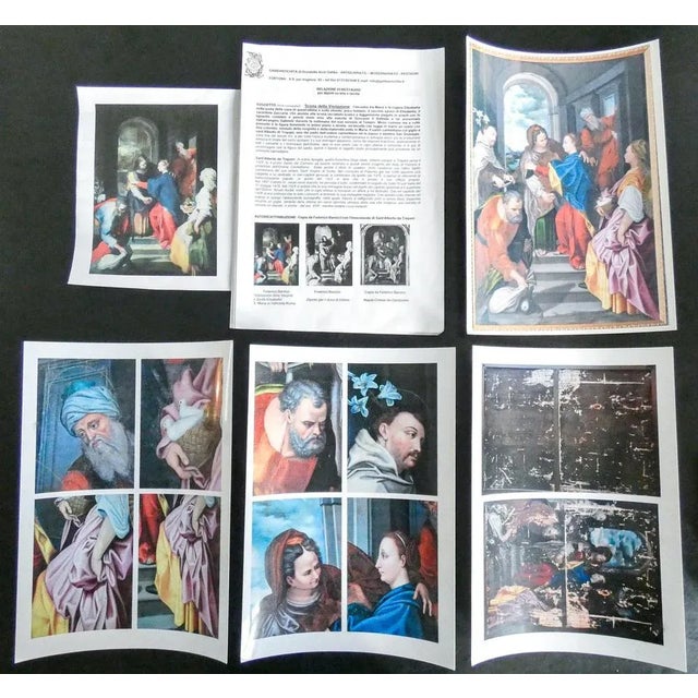 Lombard School Artist, Visitation of Mary, 16th Century, Oil on Canvas For Sale - Image 10 of 13