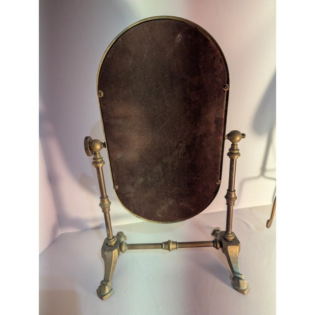 1940s Italian Made Brass Swivel Table Mirror For Sale In Sacramento - Image 6 of 10