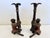 Traditional Bronze Painted Monkey Motif Candlesticks -a Pair For Sale - Image 3 of 10
