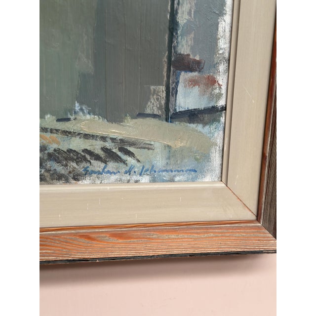 Gustav‑adolf Johansson, Sage House, 1950s, Oil Painting on Canvas, Framed For Sale - Image 9 of 18