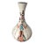 Hand Painted Corn Maiden Pottery Vase With Turquoise Stone Inlay For Sale