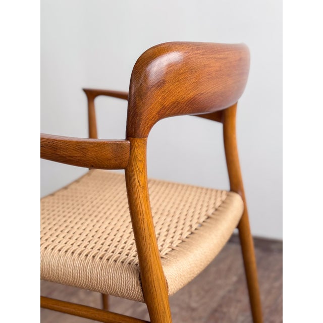 Mid-Century Modern Armchairs in Oak by Niels O. Møller for JL Mollers Møbelfabrik, 1950, Set of 2 For Sale - Image 12 of 17