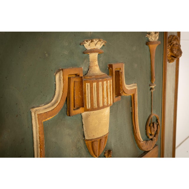 Antique Italian Painted Mirror, 1800s For Sale - Image 9 of 10