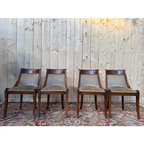Wood Empire Style Gondola Chairs, Set of 4 For Sale - Image 7 of 7