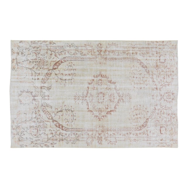 Vintage Turkish Anatolian Hand Knotted Wool Rug, 5'x7'10" For Sale