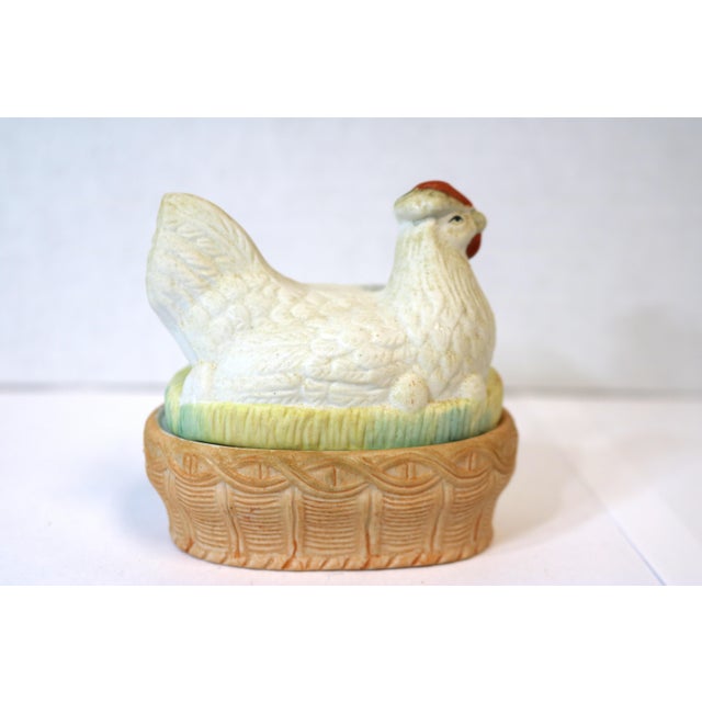 Late 19th Century Late 19th Century Staffordshire Bisque Hen on Nest Tureen For Sale - Image 5 of 7