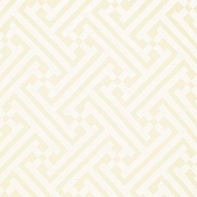 Contemporary Sample - Schumacher Dhari Cutwork Casement Fabric in White Natural For Sale - Image 3 of 3