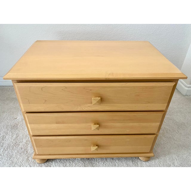 Wood Late 20th Century Ethan Allen American Dimensions Three Drawer Chest Side/Night/Accent Chest Mint Vintage Condition For Sale - Image 7 of 13