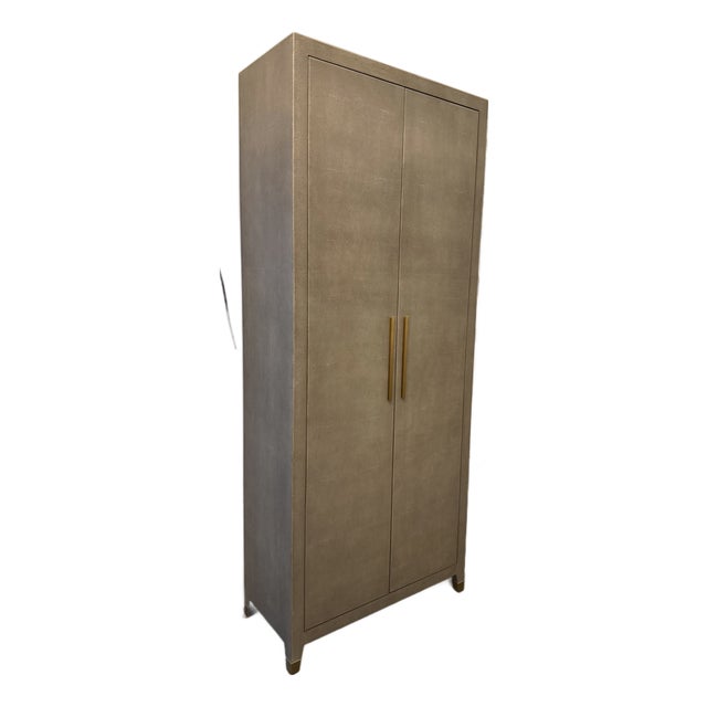 Restoration Hardware Graydon Shagreen Cabinet For Sale