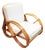 Restored MCM Three-Strand Full Round Pretzel Lounge Chair W/ Arched Base For Sale