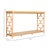 A modern take on classic rattan styling, this console table features a rattan frame with leather bindings and a wooden...