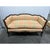 Offered is a vintage settee/loveseat with coordinating ottoman by Baker Furniture. This loveseat features a removable...