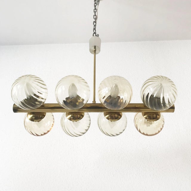 1950s Mid-Century Cluster Multi-Globe Atomic Chandelier Lamp from Kaiser Leuchten For Sale - Image 5 of 13