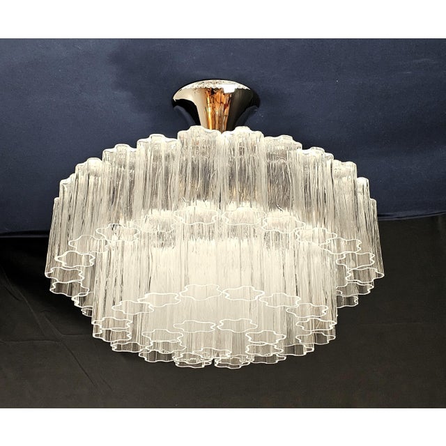 1980s Vintage Murano Glass Ceiling Light in the style of Barovier, Italy, 1980s For Sale - Image 5 of 12