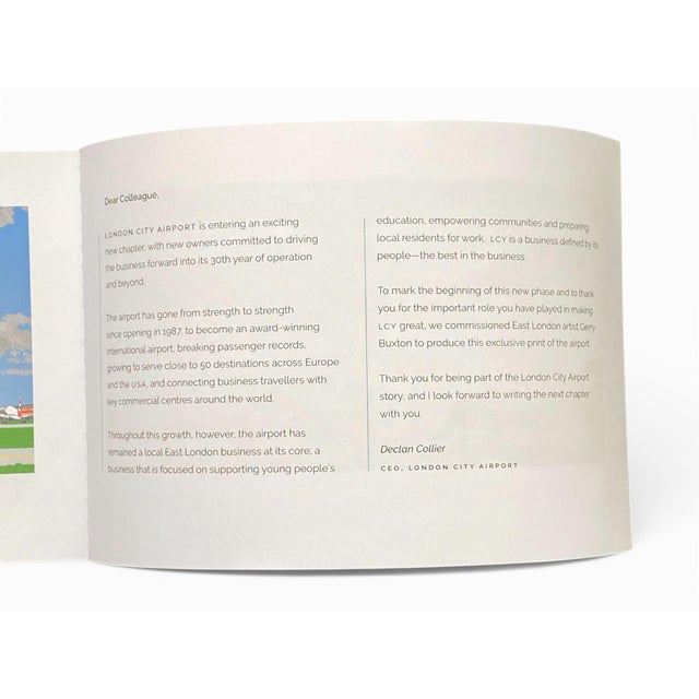 Gerry Buxton, London City Airport, 2016, Signed Limited Edition Screenprint For Sale - Image 11 of 18
