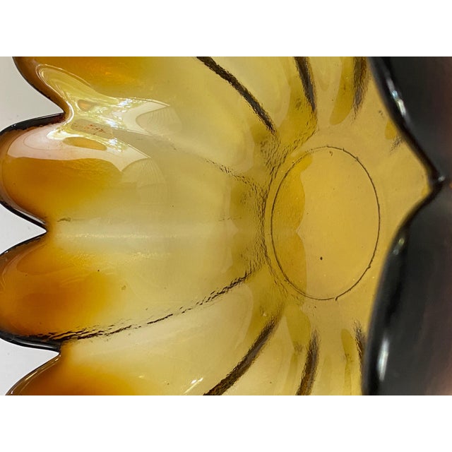 1970s Brown Glass Salad Bowl, France, 1970s For Sale - Image 5 of 8