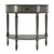 Spritely Home Accent Furniture Mozart 31.5 in. W Demilune Wood Hand Painted 1 Drawer Console Table with Lower Open Shelf, Royal Pastel Green For Sale - Image 4 of 9