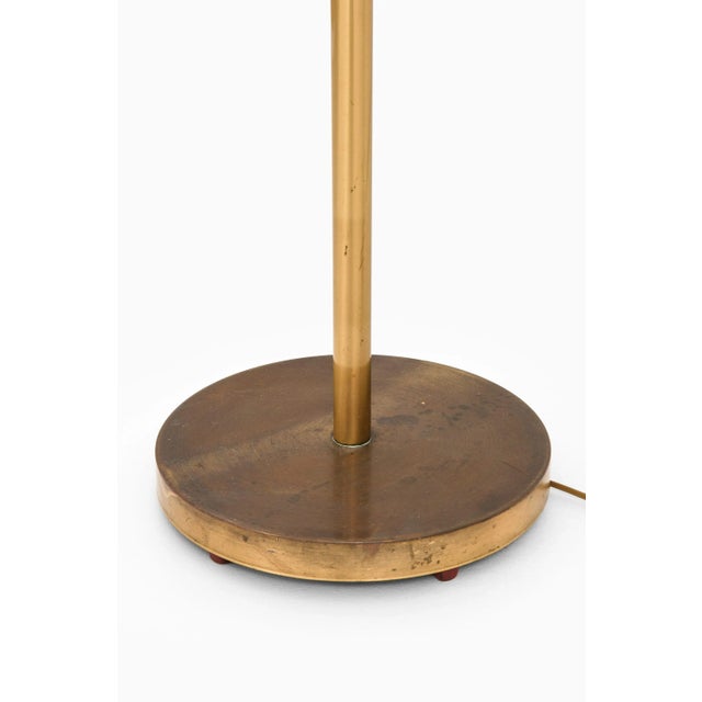 Floor Lamp in Brass and Double Glass Shades by Bo Notini, 1940s For Sale - Image 3 of 9