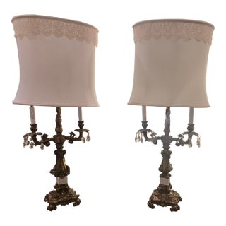 Vintage Regency Table Lamps - a Pair For Sale