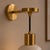 Handmade Brass Wall Sconce With White Shade | Mid-Century Modern Hallway Lighting For Sale - Image 13 of 13