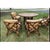 Brown Mid 20th Century Bamboo Dining/Game Table & Chairs by Ficks Reed- 5 Piece Set For Sale - Image 8 of 9