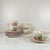 Set of 6 coffee cups and saucers, "Réverbère" pattern by KG Lunéville Tulip and rose design Dimensions: Saucers: 13.5 cm...