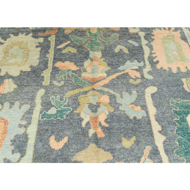 Contemporary Turkish Oushak Rug 8' x 9'11" For Sale - Image 3 of 4