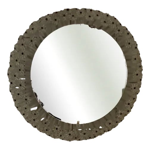 Round Wall Mounted Mirror attributed to Emil Stejnar for Rupert Nikoll, 1950s For Sale