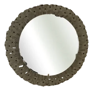 Round Wall Mounted Mirror attributed to Emil Stejnar for Rupert Nikoll, 1950s