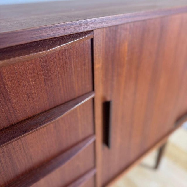 Teak Sideboard with Sliding Doors and Drawers, 1960s For Sale - Image 5 of 9
