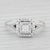 2010s Vera Wang 0.57ctw Princess Halo Diamond Engagement Ring 14k White Gold Sz 6.25 For Sale - Image 5 of 10