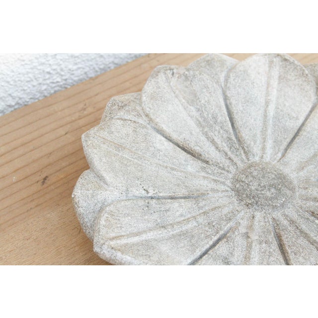 1990s Petite Grey Stone Lotus Flower For Sale - Image 5 of 7