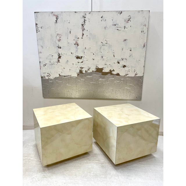 Sarah Brooke Original Abstract Minimalist Oil Painting on Canvas For Sale - Image 9 of 11