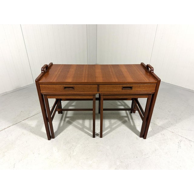 Mid-Century Modern Skaraborgs Möbelindustri Teak Nesting Tables, Sweden, 1960s, Set of 3 For Sale - Image 3 of 15