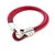 1990s David Yurman Red Leather Bracelet 9" Sterling Silver Estate For Sale In New York - Image 6 of 7