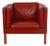 2334 Lounge Chair in Red Leather by Børge Mogensen, 2000s For Sale