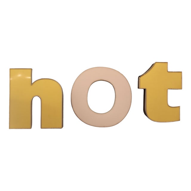 Mid-Century Modern Illuminated Hot Letters, 1970s, Set of 3 For Sale