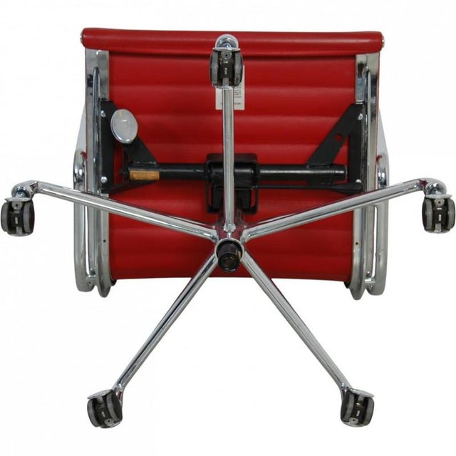 EA-117 Office Chair in Red Leather by Charles Eames, 2000s For Sale - Image 16 of 18
