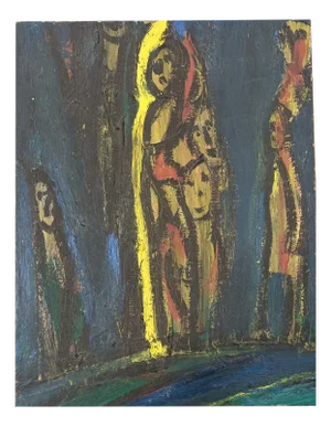 Michel Chapuis, Expressionist Composition, 1987, Acrylic on Canvas