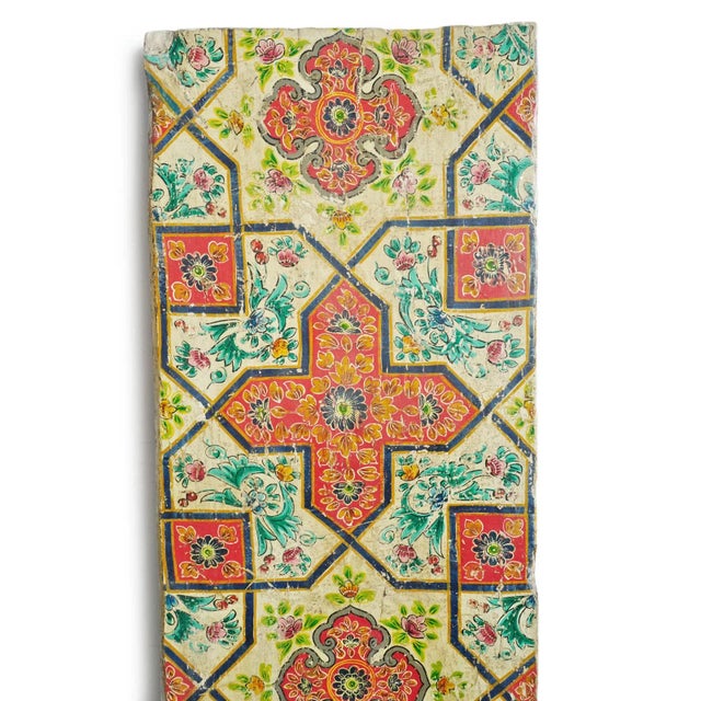 Indian Vintage Hand Painted Jodhpur Panel For Sale - Image 3 of 7
