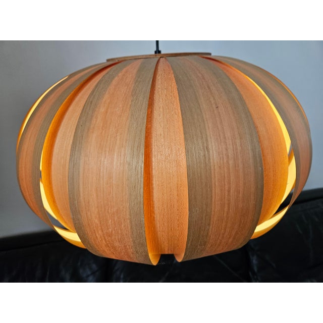 Large Mid-Century Veneer Pendant, Denmark, 1960s For Sale - Image 12 of 14